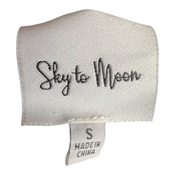 Sky to Moon Flutter Sleeve Smocked Babydoll Top Black Women's Size S Summer Cute - Picture 10 of 11